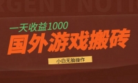 （13321期）国外游戏全自动搬砖，一天收益1000+ 小白无脑操作